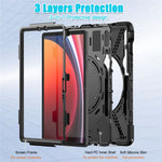 For Samsung Galaxy Tab S10 Lite / S10 FE / S9 FE / S9 / S8 / S7 PC+Silicone Case Rotating Kickstand Tablet Cover