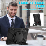For Samsung Galaxy Tab S10 Lite / S10 FE / S9 FE / S9 / S8 / S7 PC+Silicone Case Rotating Kickstand Tablet Cover