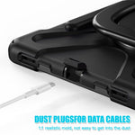 For Samsung Galaxy Tab S10 Lite / S10 FE / S9 FE / S9 / S8 / S7 PC+Silicone Case Rotating Kickstand Tablet Cover