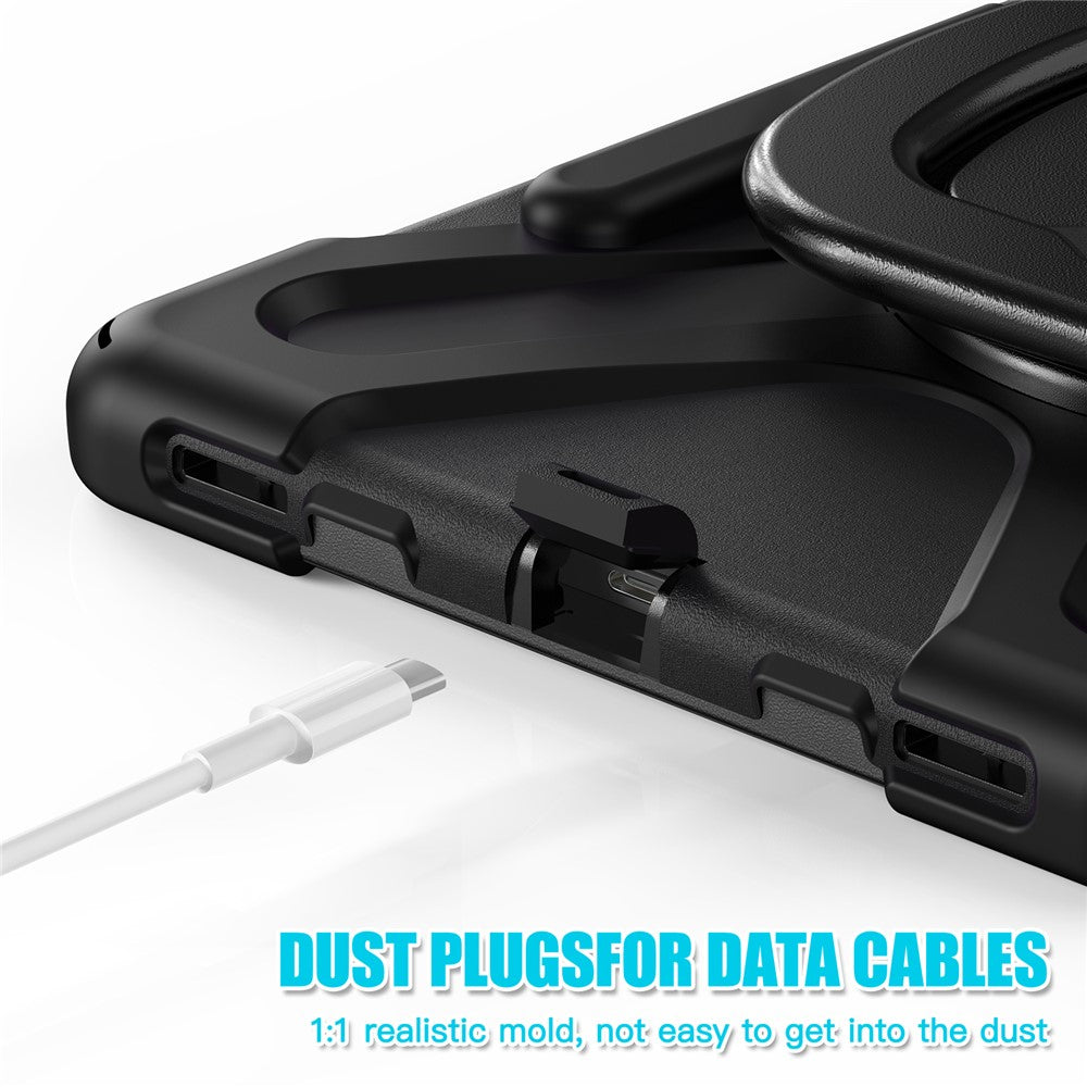 For Samsung Galaxy Tab S10 Lite / S10 FE / S9 FE / S9 / S8 / S7 PC+Silicone Case Rotating Kickstand Tablet Cover
