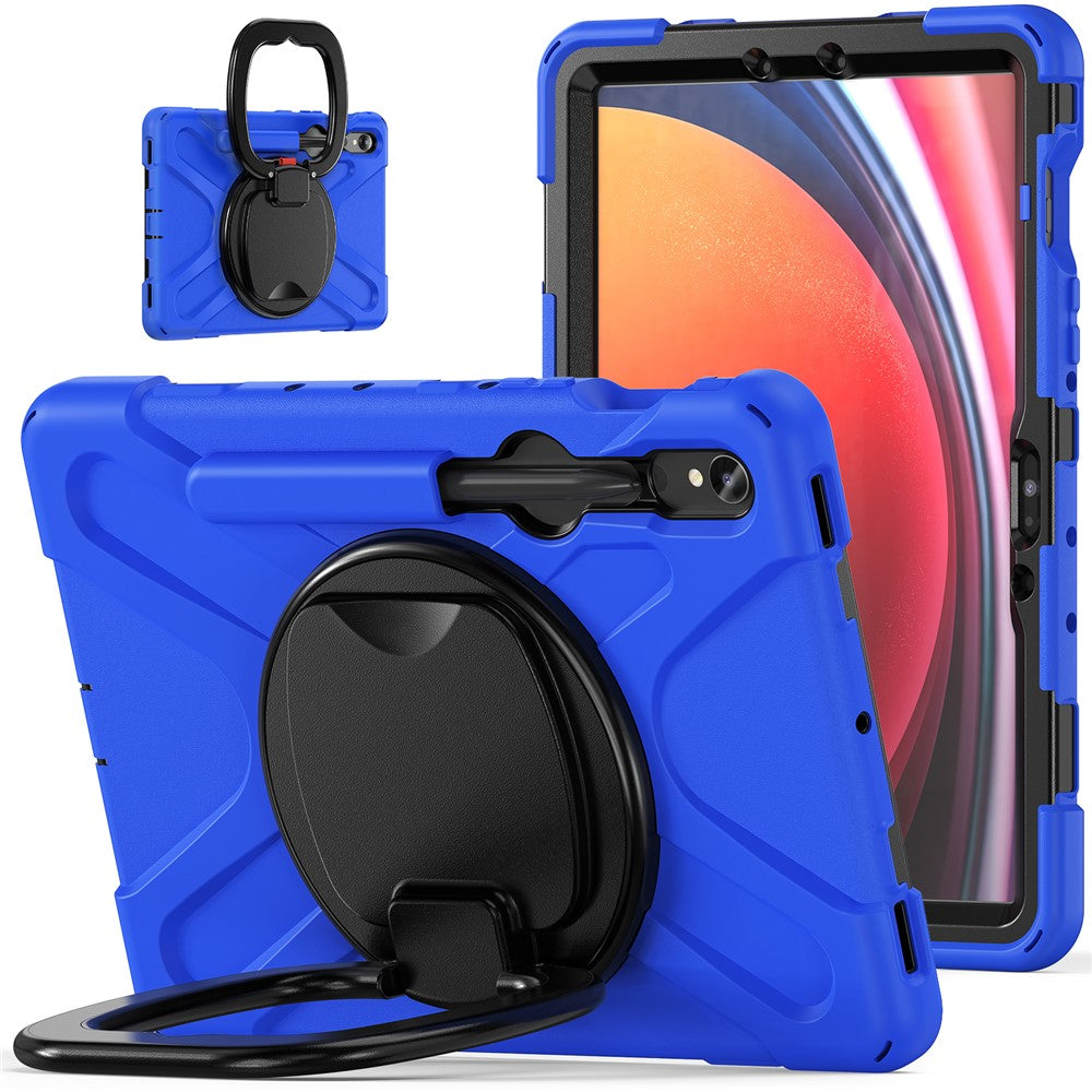 For Samsung Galaxy Tab S10 Lite / S10 FE / S9 FE / S9 / S8 / S7 PC+Silicone Case Rotating Kickstand Tablet Cover