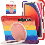 For Samsung Galaxy Tab S10 Lite / S10 FE / S9 FE / S9 / S8 / S7 PC+Silicone Case Rotating Kickstand Tablet Cover