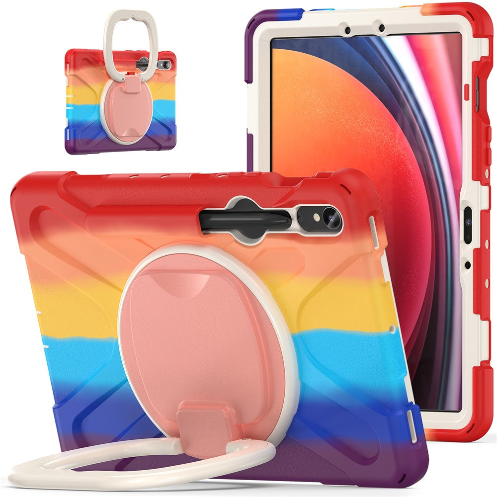 For Samsung Galaxy Tab S10 Lite / S10 FE / S9 FE / S9 / S8 / S7 PC+Silicone Case Rotating Kickstand Tablet Cover