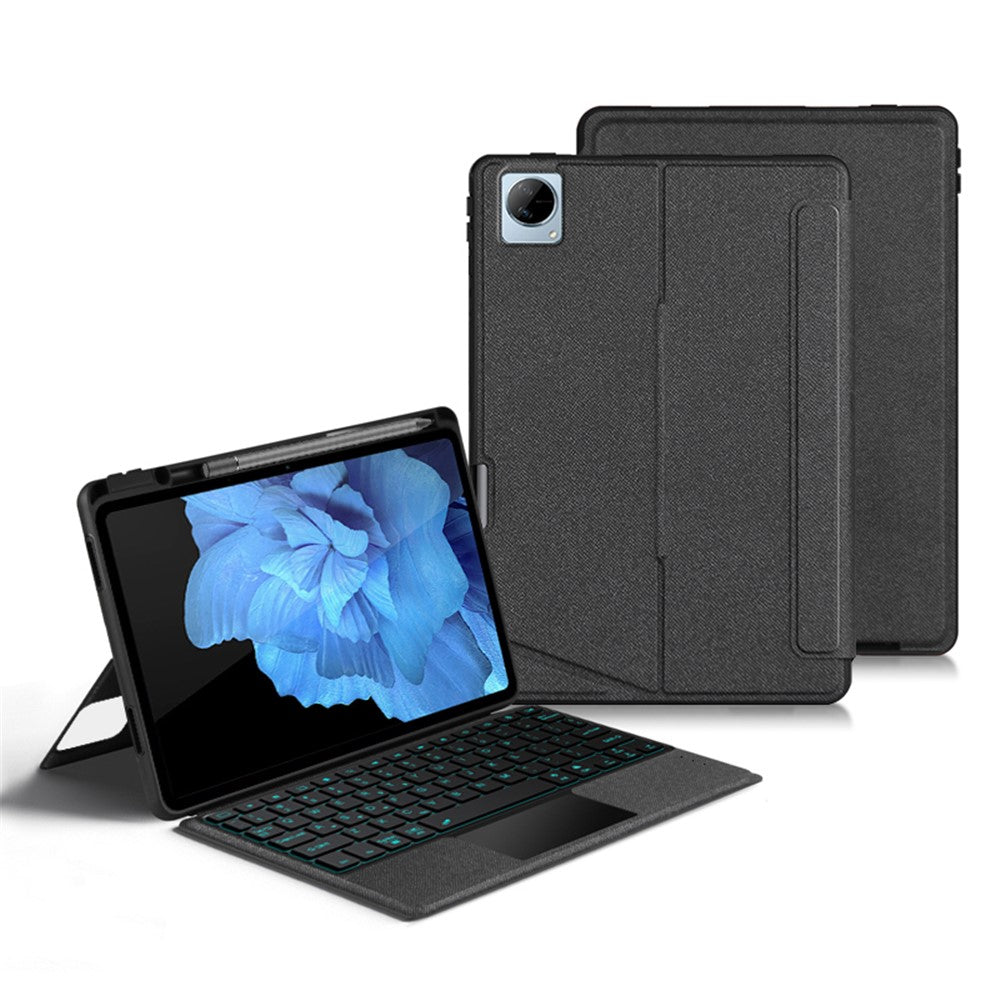 For vivo Pad Leather Case + Bluetooth-compatible Keyboard with Backlight Trackpad