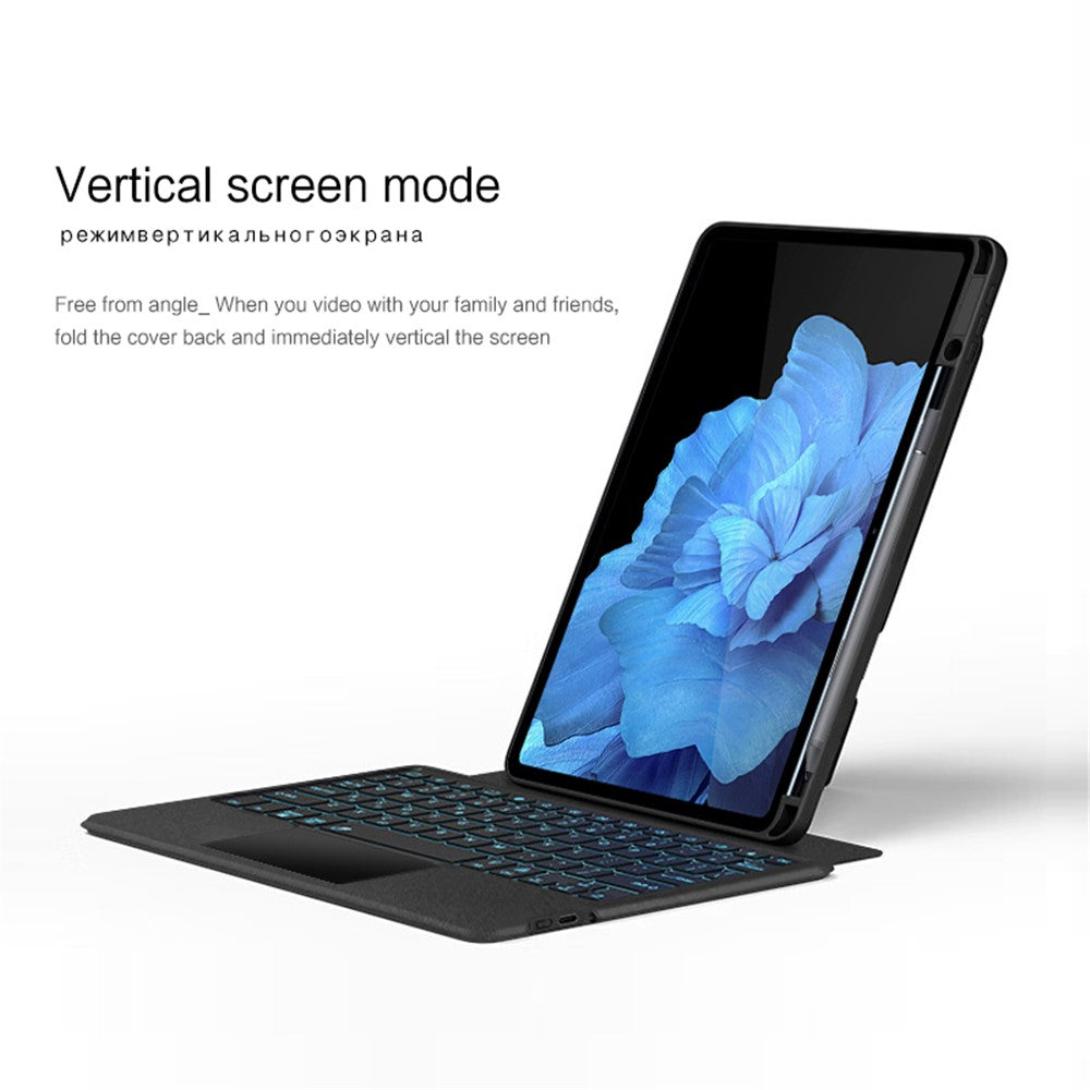 For vivo Pad Leather Case + Bluetooth-compatible Keyboard with Backlight Trackpad