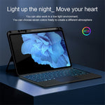 For vivo Pad Leather Case + Bluetooth-compatible Keyboard with Backlight Trackpad