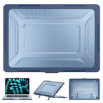 For MacBook Air 15-inch (2026) A3448 / (2025) A3241 / (2024) A311 / (2023) A2941 Anti-Slip Laptop Case Honeycomb Heat Dissipation Kickstand PC+TPU Cover