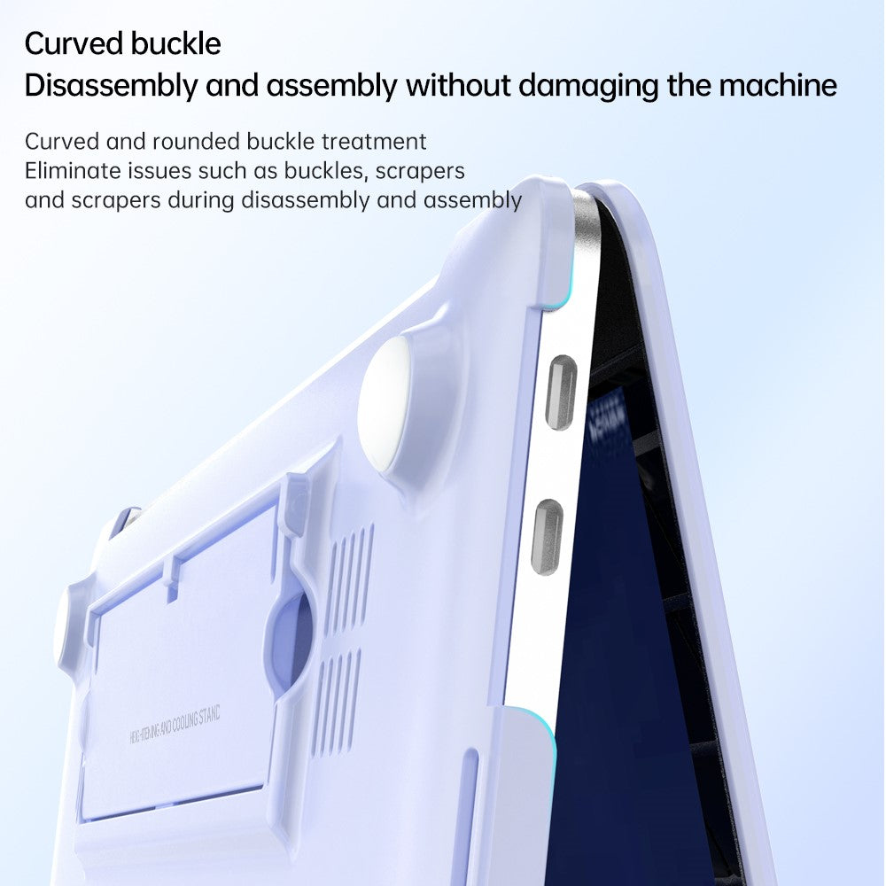 For MacBook Air 13 inch (2013-2017) A1466 / (2010-2012) A1369 Laptop Case Heat Dissipation Kickstand PC Cover