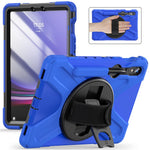 Til Samsung Galaxy Tab S10 Lite / S10 FE / S9 FE / S9 X710 / S8 X700 / S7 T870 Håndledsrem Tablet Etui PC+Silikone Støttefod Cover