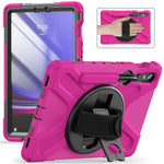 Til Samsung Galaxy Tab S10 Lite / S10 FE / S9 FE / S9 X710 / S8 X700 / S7 T870 Håndledsrem Tablet Etui PC+Silikone Støttefod Cover