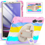 Til Samsung Galaxy Tab S10 Lite / S10 FE / S9 FE / S9 X710 / S8 X700 / S7 T870 Håndledsrem Tablet Etui PC+Silikone Støttefod Cover