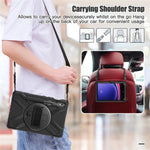 Til Samsung Galaxy Tab S10 Lite / S10 FE / S9 FE / S9 X710 / S8 X700 / S7 T870 PC+Silikone Tablet Cover Stander med Stropper