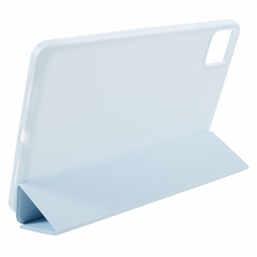 For Xiaomi Pad 6 / 6 Pro Tri-Fold Stand Protective Cover PU Leather + Matte TPU Tablet Case