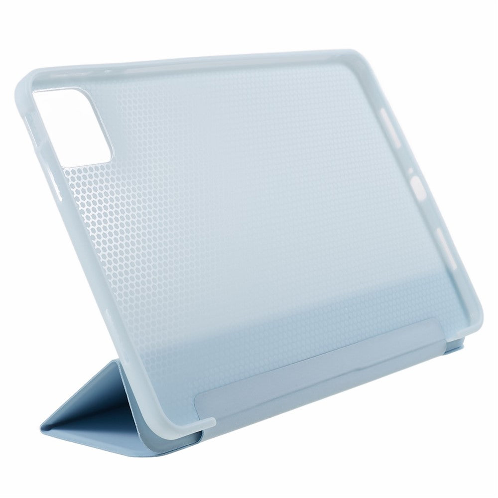 For Xiaomi Pad 6 / 6 Pro Tri-Fold Stand Protective Cover PU Leather + Matte TPU Tablet Case