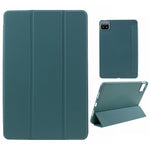 For Xiaomi Pad 6 / 6 Pro Tri-Fold Stand Protective Cover PU Leather + Matte TPU Tablet Case
