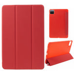 For Xiaomi Pad 6 / 6 Pro Tri-Fold Stand Protective Cover PU Leather + Matte TPU Tablet Case