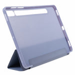 Til Samsung Galaxy Tab S9 PU+Matte TPU Tablet Cover Anti-Fald Beskyttelsescover med Tre-Fold Stand