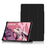 For Lenovo Legion Y700 Tri-Fold Stand Protective Tablet Case Magnetic Absorption PU Leather Cover