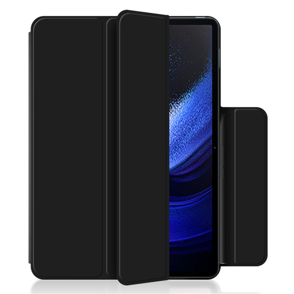For Xiaomi Pad 6 Max 14 Tri-fold Stand PU Leather Magnetic Absorption Tablet Case Auto Sleep  /  Wake Cover