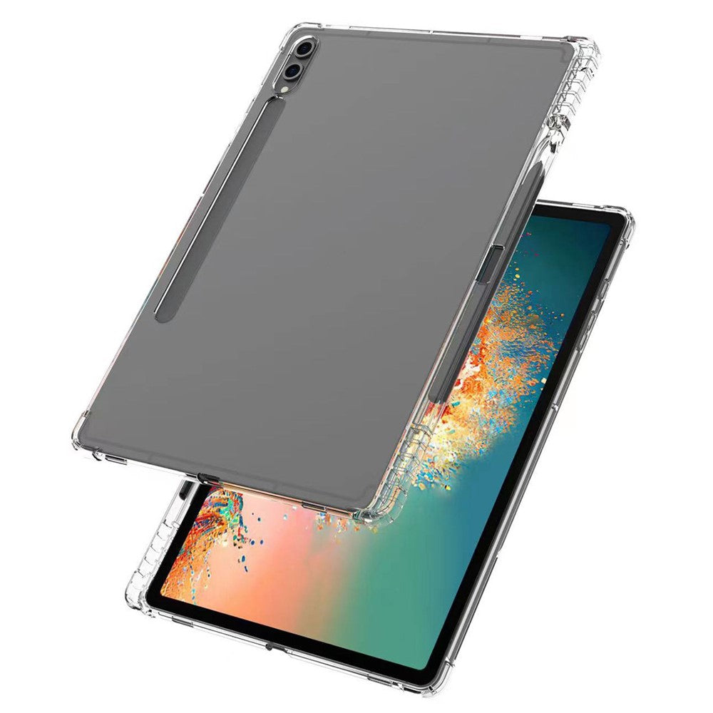 Til Samsung Galaxy Tab S9 Ultra Gennemsigtigt Cover TPU Tablet Etui Forstærkede Hjørner Skal med Penneholder