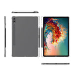 Til Samsung Galaxy Tab S9 Ultra Gennemsigtigt Cover TPU Tablet Etui Forstærkede Hjørner Skal med Penneholder