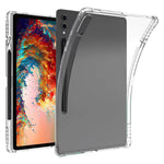 For Samsung Galaxy Tab S9+ TPU Tablet Case Reinforced Corners Transparent Protection Cover with Pen Slot