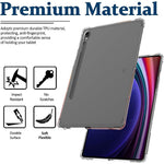 Til Samsung Galaxy Tab S9 TPU-tabletcover Klar tabletbeskytter med 2.5D hærdet glas skærmbeskytter