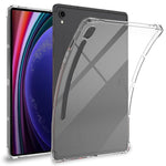 Til Samsung Galaxy Tab S9 TPU-tabletcover Klar tabletbeskytter med 2.5D hærdet glas skærmbeskytter