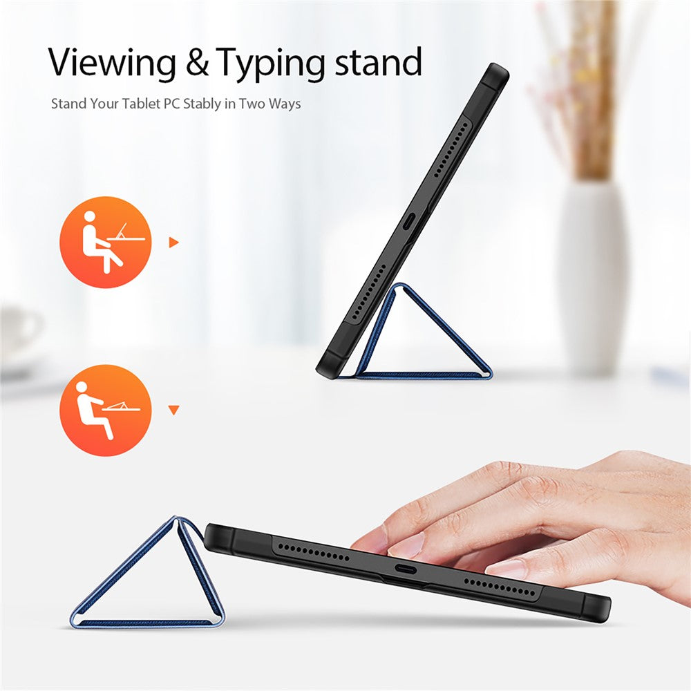 DUX DUCIS Domo Series for Xiaomi Redmi Pad SE PU Leather Tablet Case Tri-fold Stand Tablet Cover
