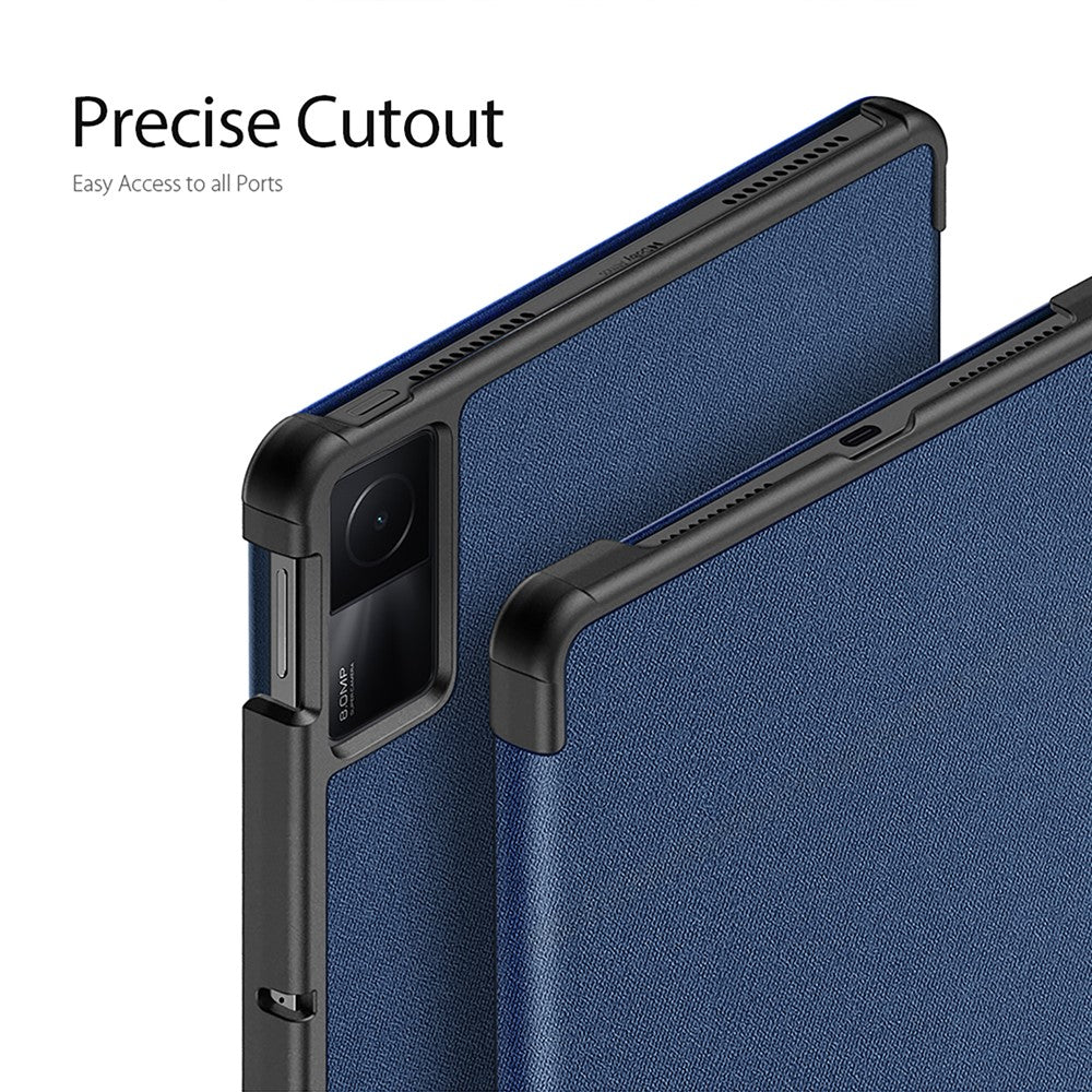 DUX DUCIS Domo Series for Xiaomi Redmi Pad SE PU Leather Tablet Case Tri-fold Stand Tablet Cover