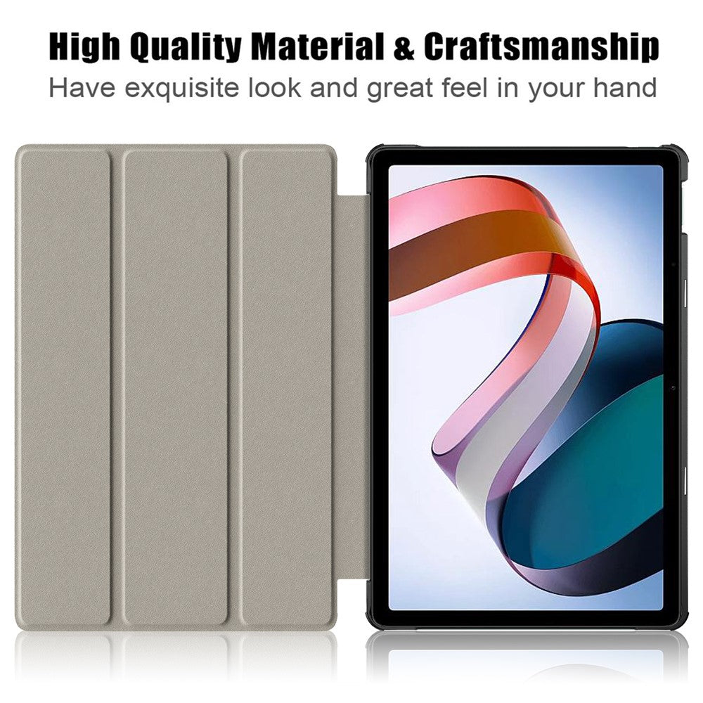 For Xiaomi Redmi Pad SE Tri-fold Stand Tablet Case Pattern Printing PU Leather Tablet Cover