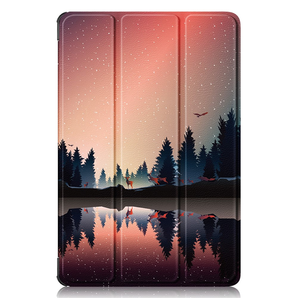 For Xiaomi Redmi Pad SE Tri-fold Stand Tablet Case Pattern Printing PU Leather Tablet Cover