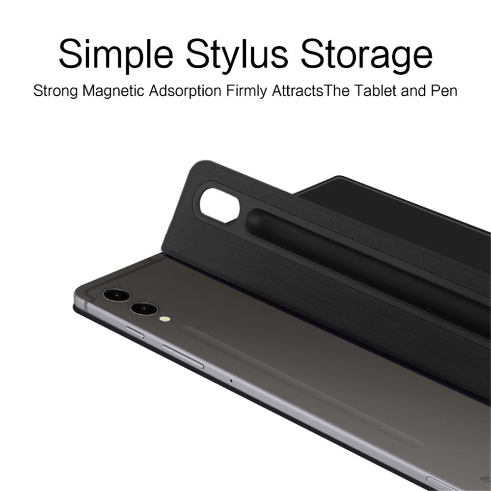 Til Samsung Galaxy Tab S8 Ultra PU-læder magnetisk tablet-etui med foldbar stander