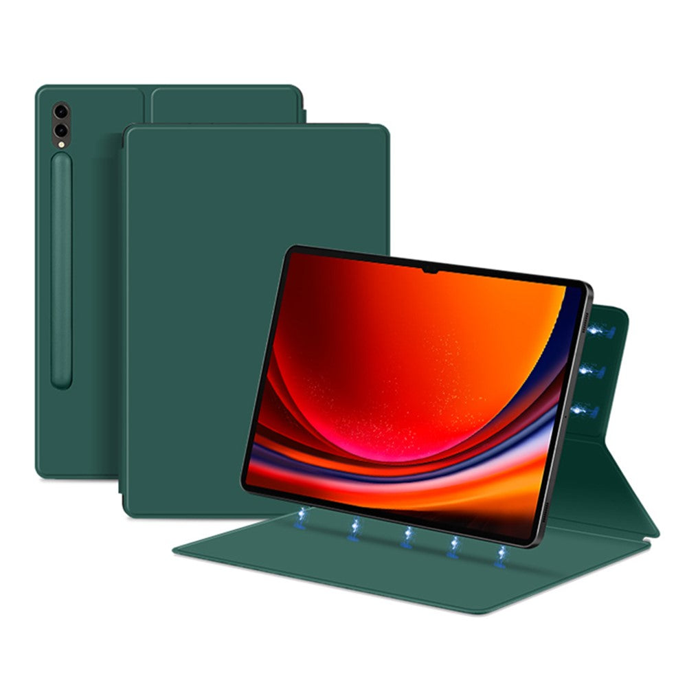 Til Samsung Galaxy Tab S8 Ultra PU-læder magnetisk tablet-etui med foldbar stander