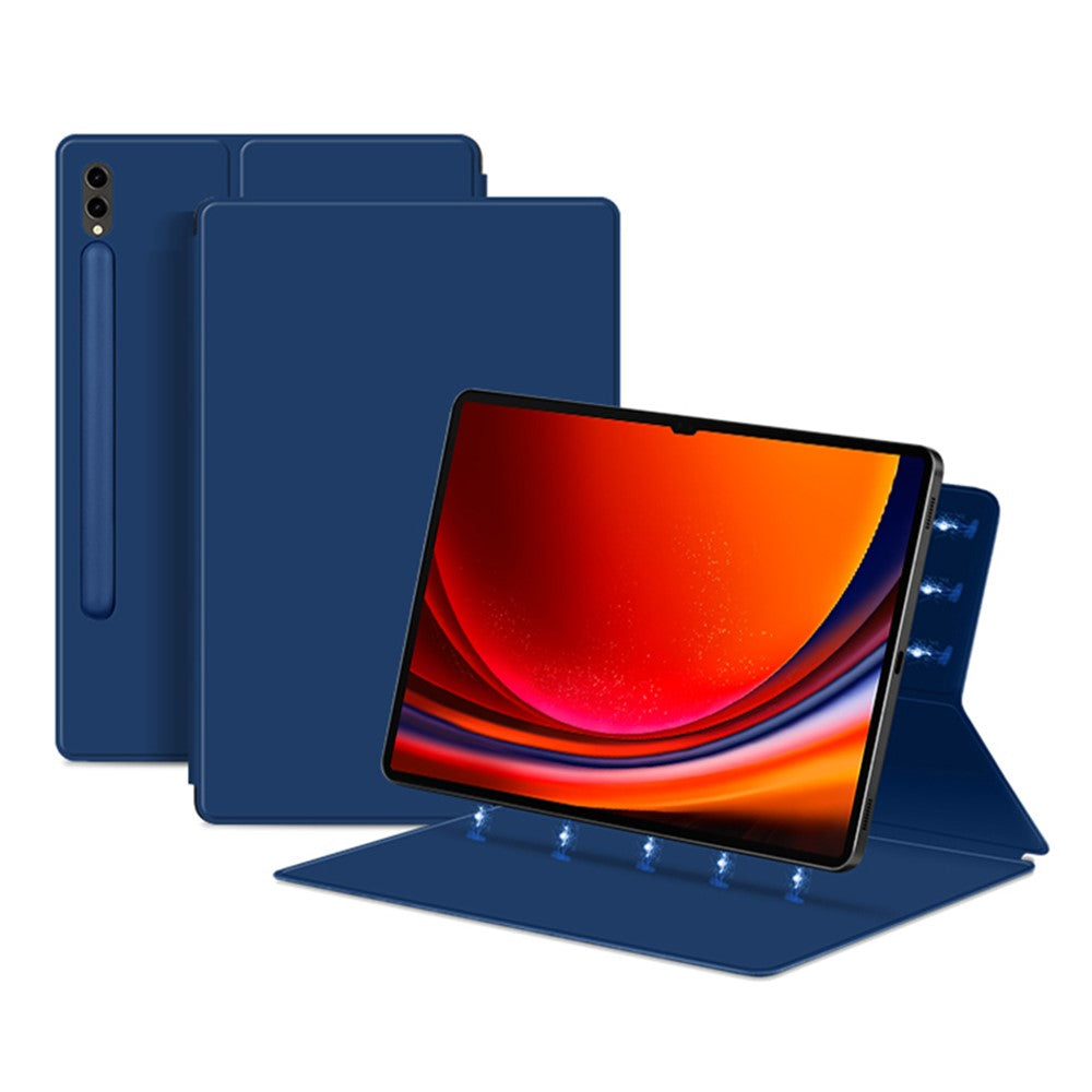 Til Samsung Galaxy Tab S8 Ultra PU-læder magnetisk tablet-etui med foldbar stander