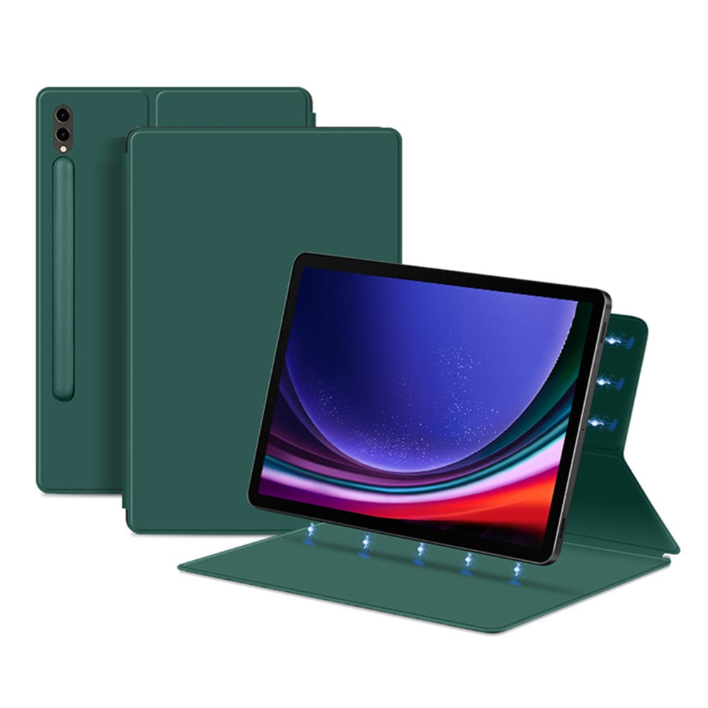 For Samsung Galaxy Tab S10+ / S9+ PU Leather Tablet Case Magnetic Absorption Stand Tablet Cover
