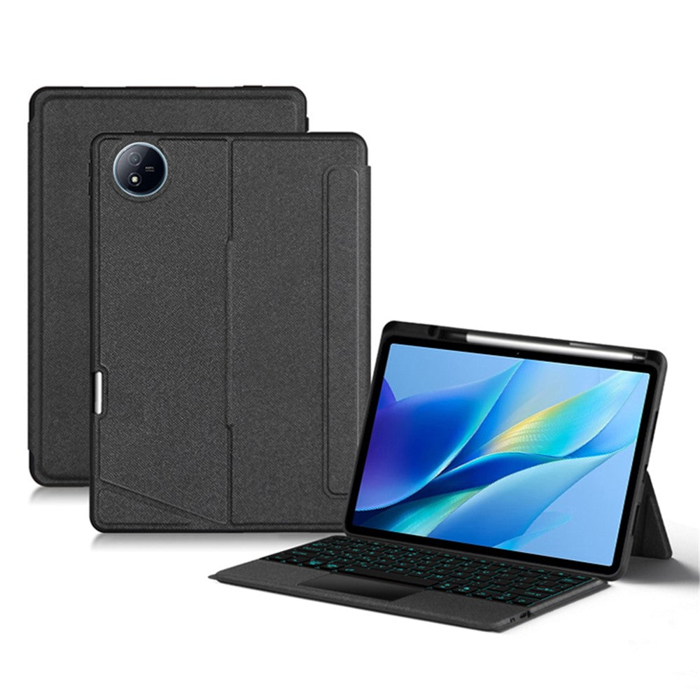 For vivo Pad Air Leather Case + Bluetooth-compatible Keyboard with Backlight Trackpad