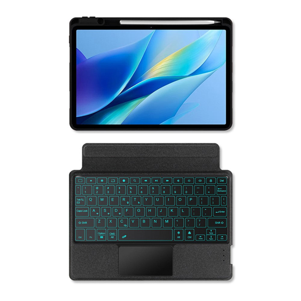 For vivo Pad Air Leather Case + Bluetooth-compatible Keyboard with Backlight Trackpad