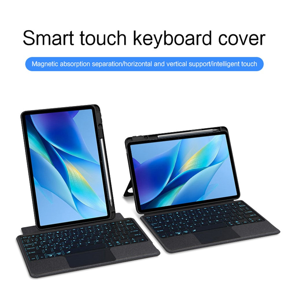 For vivo Pad Air Leather Case + Bluetooth-compatible Keyboard with Backlight Trackpad
