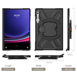 Til Samsung Galaxy Tab S10 Ultra X920 / S8 Ultra X900 / X906 / S9 Ultra X910 Style-B Tabletcover Håndgreb Støttefod PC + TPU Tabletcover