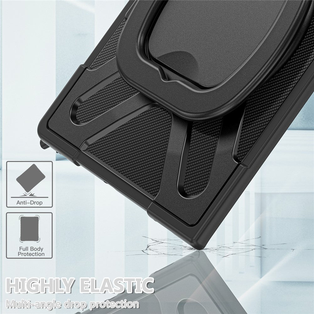 Til Samsung Galaxy Tab S10 Ultra X920 / S8 Ultra X900 / X906 / S9 Ultra X910 Style-B Tabletcover Håndgreb Støttefod PC + TPU Tabletcover