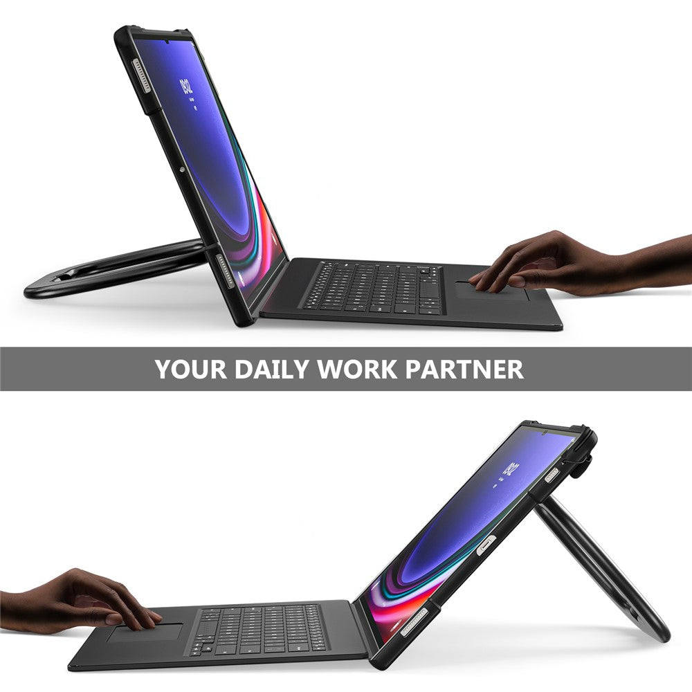 Til Samsung Galaxy Tab S10 Ultra X920 / S8 Ultra X900 / X906 / S9 Ultra X910 Style-B Tabletcover Håndgreb Støttefod PC + TPU Tabletcover