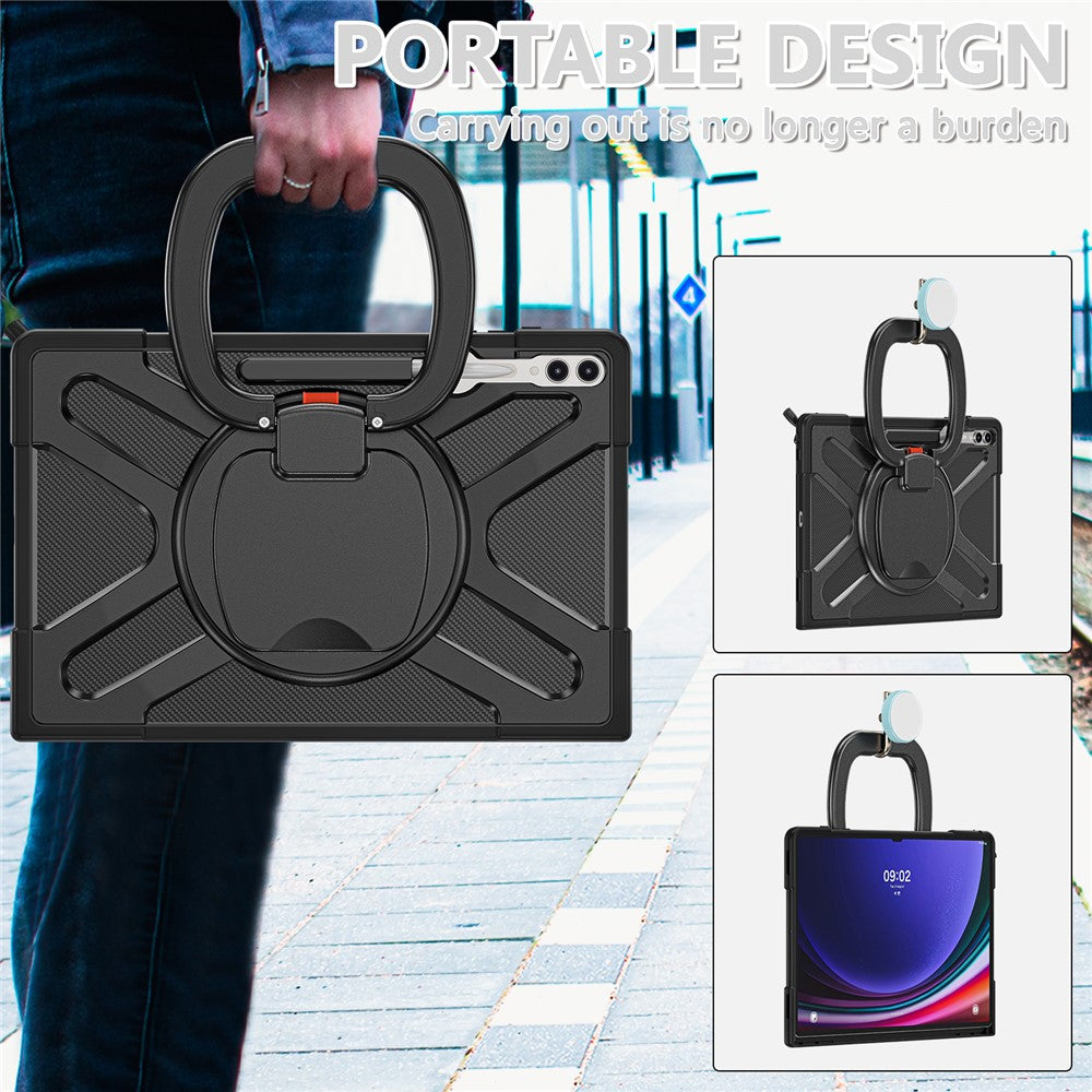 Til Samsung Galaxy Tab S10 Ultra X920 / S8 Ultra X900 / X906 / S9 Ultra X910 Style-B Tabletcover Håndgreb Støttefod PC + TPU Tabletcover
