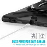 For Samsung Galaxy Tab S10 Ultra X920 / S9 Ultra X910 / S8 Ultra X900 / X906 PC+ Silicone Tablet Case Drop-Proof Rotating Kickstand Cover