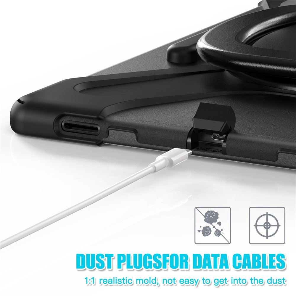 For Samsung Galaxy Tab S10 Ultra X920 / S9 Ultra X910 / S8 Ultra X900 / X906 PC+ Silicone Tablet Case Drop-Proof Rotating Kickstand Cover