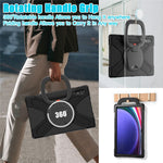 For Samsung Galaxy Tab S10 Ultra X920 / S9 Ultra X910 / S8 Ultra X900 / X906 PC+ Silicone Tablet Case Drop-Proof Rotating Kickstand Cover