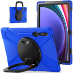 For Samsung Galaxy Tab S10 Ultra X920 / S9 Ultra X910 / S8 Ultra X900 / X906 PC+ Silicone Tablet Case Drop-Proof Rotating Kickstand Cover
