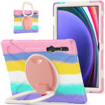 For Samsung Galaxy Tab S10 Ultra X920 / S9 Ultra X910 / S8 Ultra X900 / X906 PC+ Silicone Tablet Case Drop-Proof Rotating Kickstand Cover