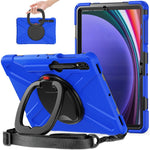 For Samsung Samsung Galaxy Tab S10+ X826 / S9 FE+ / S9+ / S8+ / S7+ Kickstand Tablet Case Shockproof PC+Silicone Cover, Shoulder Strap