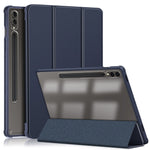 For Samsung Galaxy Tab S10+ Wi-Fi SM-X820 SM-X826B / Tab S9+ (SM-X810 / SM-X816B / SM-X818U) Pen Slot Tablet Case Tri-Fold Stand TPU+Acrylic+PU Leather Cover